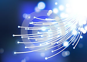 Spark flash fiber optic cable internet background