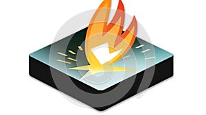 A Spark icon representing the open-source data processing engine used for fast big data computations created with Generative AI