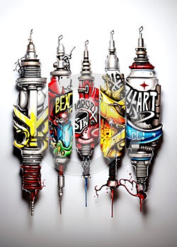 Spark Plug Art - A spark plug is a crucial component in the ignition system of an internal combustion engine.