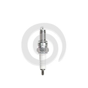 spark plug for car and motor on white, isolated