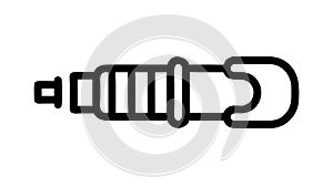 Spark Plug Icon, Automotive Engine Part, vector design Generative AI
