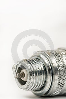 Spark plug macro closeup