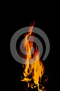 Sparking Camp Fire in the Night