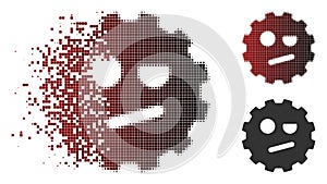 Sparkle Dotted Halftone Negation Smiley Gear Icon