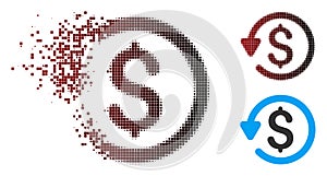 Sparkle Pixel Halftone Refund Icon