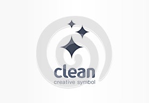 Sparkle star, fresh creative symbol concept. Lightning, astronomy, glare, cleaning company abstract business logo