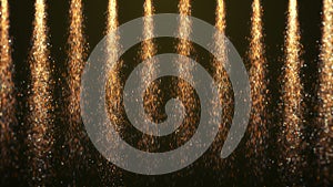 Sparkler fire falling on stage show abstract background