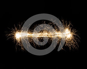 Sparkler firework light dash, hyphen or minus mark