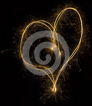 Sparkler Heart Symbol