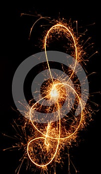 Sparkler music clef