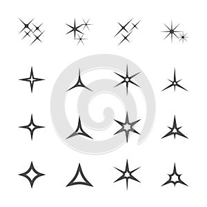 Sparkles icon set 4, vector eps10