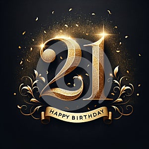 Sparkling 21st Birthday Celebration in Gold