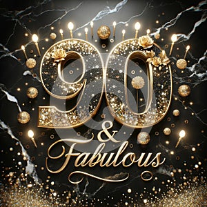 Sparkling 90th Birthday Celebration in Gold