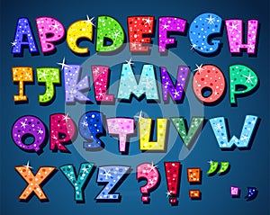 Sparkling alphabet