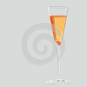 Sparkling champagne cocktail vector