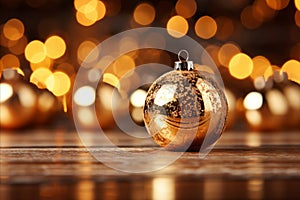 Sparkling Christmas Delight - Abstract Decor with Ornaments and Dreamy Defocused Lights