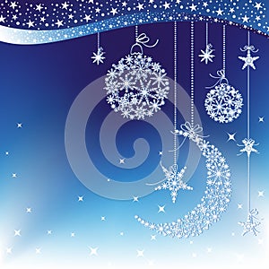 Sparkling Christmas greeting card
