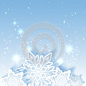 Sparkling Christmas Snowflake Background