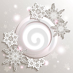 Sparkling Christmas Snowflake Background