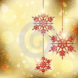 Sparkling Christmas Snowflakes Background