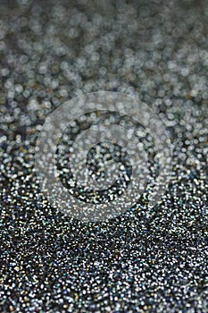 Sparkling defocused silver glitter bokeh abstract texture