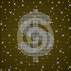 Sparkling dollar sign