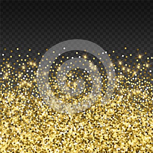 Sparkling gold luxury sparkling confetti. Scattere