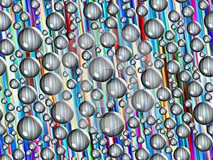 Sparkling grey bubbles and colorful background