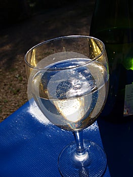 A sparkling Loire wine in the light of spring