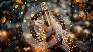 Sparkling New Year\'s Eve: Celebratory Champagne Explosion