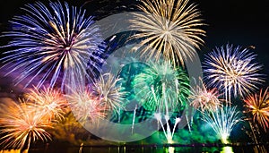 Sparkling Night: The magnificent fireworks display on New Year\'s Eve