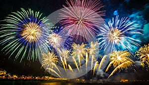 Sparkling Night: The magnificent fireworks display on New Year\'s Eve