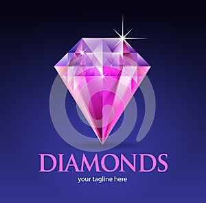 Sparkling pink diamond