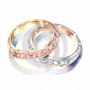 A Sparkling Promise: Glittering Wedding Bands