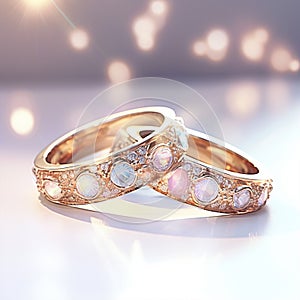 A Sparkling Promise: Glittering Wedding Bands