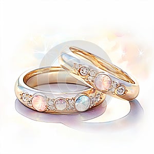 A Sparkling Promise: Glittering Wedding Bands