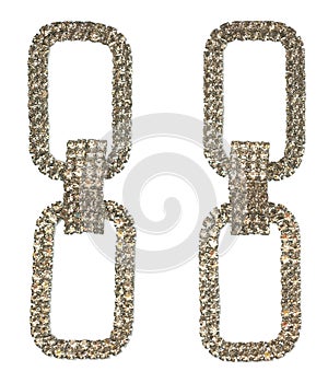 Sparkling Rhinestone Crystals in Rectangle Link Design