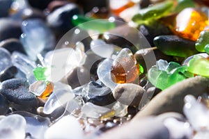 Sparkling sea glass