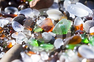 Sparkling sea glass