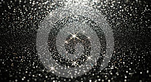 Sparkling Silver Particles Abstract Background
