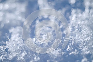 Sparkling Snowflake Macro Shot Bokeh Background