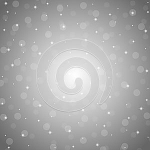 Sparkling square grey bookeh and star background, vector illustration