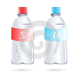 Sparkling and still water bottles