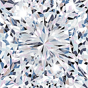 Sparkling water clear diamond top view vector illustration