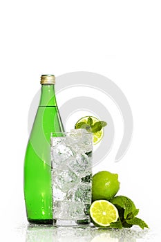 Sparkling Water in Glass photo