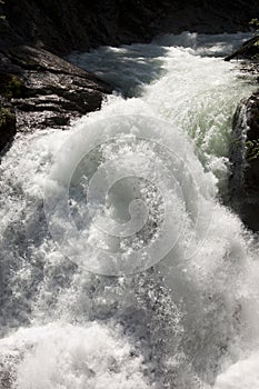 Sparkling water of the Krimml Falls, Austria