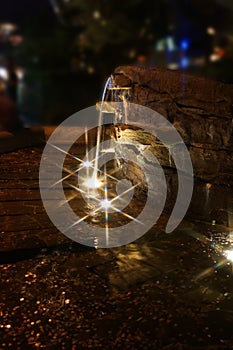 Sparkling Water with Light Reflection Vertical photo
