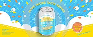 Sparkling water soda ads