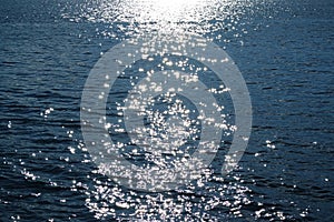 Sparkling water surface with the sea ripples for background or banner