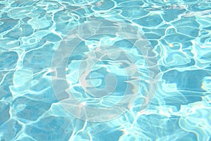 Sparkling water in swimming pool